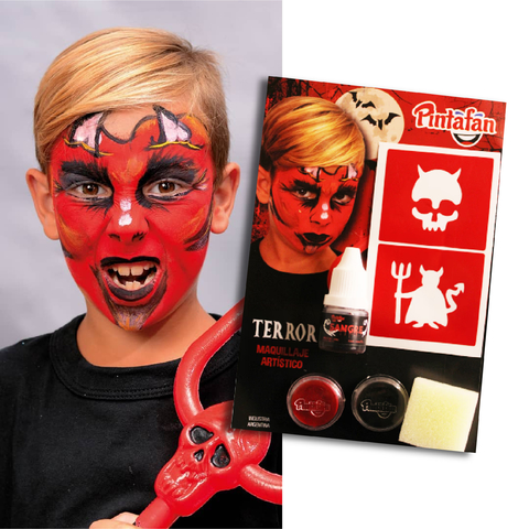 Kit de Maquillaje Artistico para Halloween Pintafan - Diablito