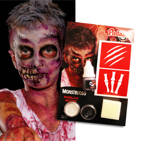 Kit de Maquillaje Artistico para Halloween Pintafan - Monstruoso