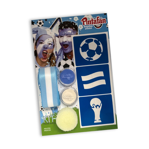 Kit de Maquillaje Artistico de Futbol Pintafan - Argentina C/Cinta