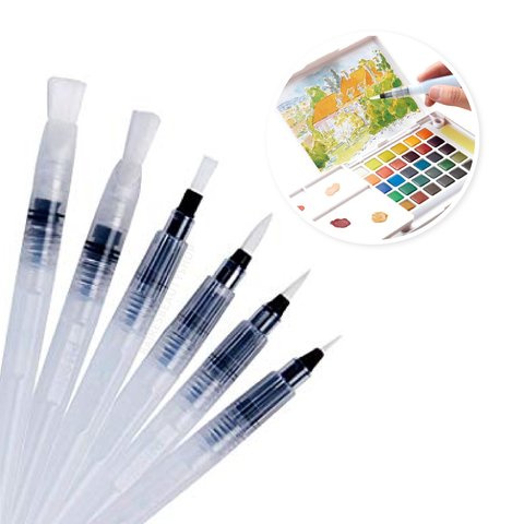 Kit de 6 Pinceles Acuarelables Water brush