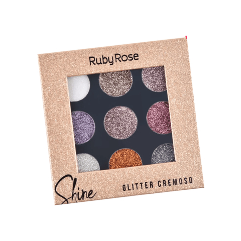 Paleta Shine Glitter Cremoso Light Ruby Rose