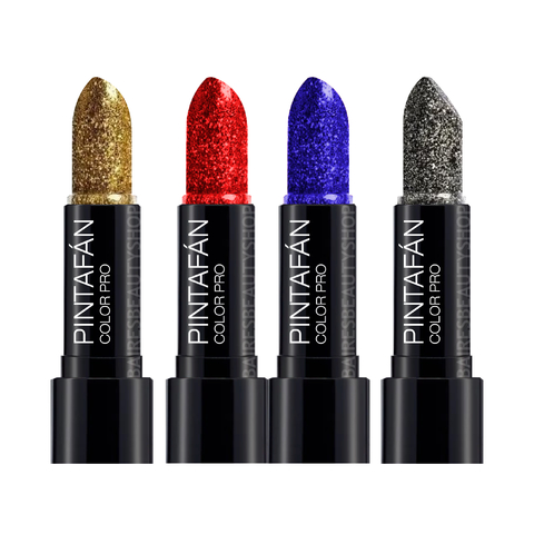 Maquillaje en Barra Labial con Glitter Pintafan X4 - Combo 2