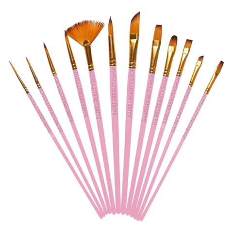 Set de 12 Pinceles Artisticos Color Pastel Artist Brushes