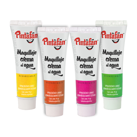 Set de 4 Maquillajes Crema al Agua Fluorescente Pintafán