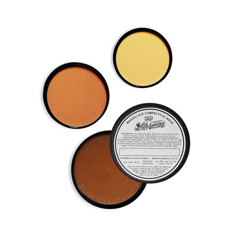 Maquillaje Acuarelable Compacto al Agua Colores Piel 15gr Bella Dersina