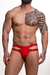 Jockstrap Slip Vermelho com Elástico Duplo Frontal