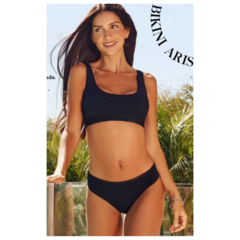 Malla Bikini Top Culotte Less Color Liso Sol Y Oro Art 4151 - comprar online