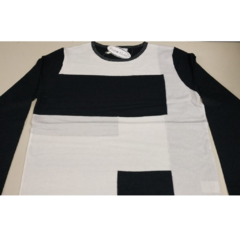 Sweater Con Lurex Diseño Geométrico Punto Gold 3237 en internet
