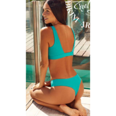 Malla Bikini Top Culotte Less Color Liso Sol Y Oro Art 4151 - Lenceria Montemar