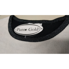 Sweater Con Lurex Diseño Geométrico Punto Gold 3237