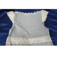 Camisolín de algodón con detalle puntilla "WOMAN" ART - 134 - Lenceria Montemar
