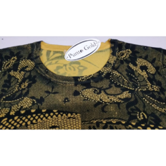 Sweater Mujer Estampado Con Piedras Punto Gold 3233 - tienda online