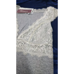 Camisolín de algodón con detalle puntilla "WOMAN" ART - 134 - tienda online