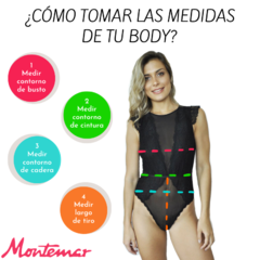 Body con aro de microfibra y puntilla. "YVETTE" ART - 6010 N - comprar online