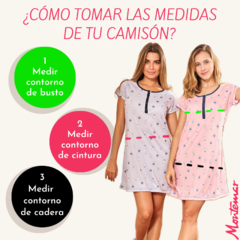 Camisón estampado bretel fino. "SO PINK" ART - 11600 - tienda online