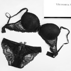 Corpiño taza soft con arco negro "no me olvides" VICTORIA COSSY" - ART 103 - comprar online