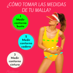 Malla Bikini Top Culotte Less Color Liso Sol Y Oro Art 4151 - tienda online
