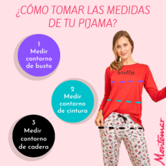 Pijama Mujer Invierno Prendido Adelante Promesse Wo15117 en internet