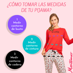 Imagen de Pijama Invierno Mujer Prendido Adelante Delle Donne 6001