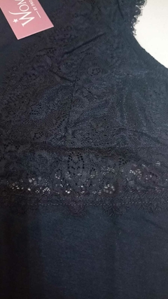 Camisolín de algodón con detalle puntilla "WOMAN" ART - 134 - tienda online
