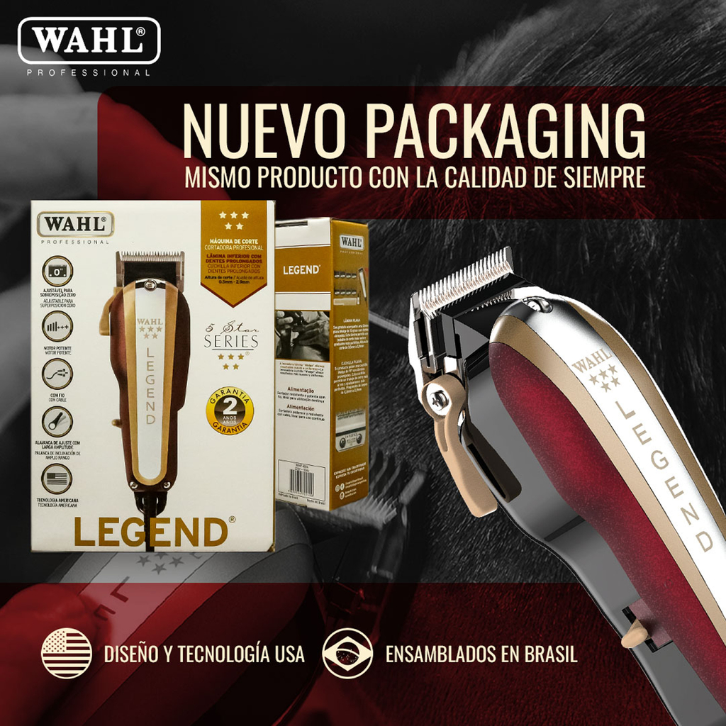 Máquina Cortadora de Cabello Inalámbrica Profesional Legend WAHL