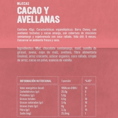 Barra de cereal Cacao y avellana x 45grs-MUECAS (X 8 UNIDADES) - comprar online