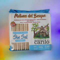 Galletas de arroz CARILO x 150g SIN SAL SIN TACC ( X 6 UNIDADES) - tienda online
