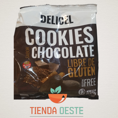 Galletitas de chocolate x 150g SIN TACC "Delicel" ( X 5 UNIDADES)