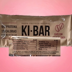 Barra proteica natural Cafe x 40grs-KI BARS (X 7 UNIDADES)