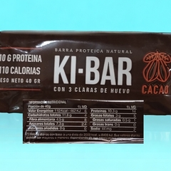 Barra proteica natural Cacao x 40grs-KI BARS (X 7 UNIDADES) - comprar online