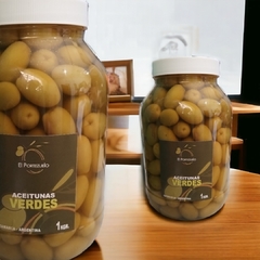 Aceitunas Con carozo Verdes ¨N°0¨ El Portezuelo x 1 kg (X 4 UNIDADES) - Tienda Oeste Alimentos Naturales