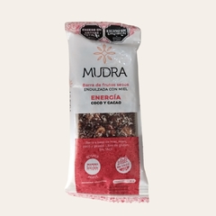 Barra de frutos secos con chocolate y coco "Energía vital" x 35 grs - MUDRA (X 12 UNIDADES)