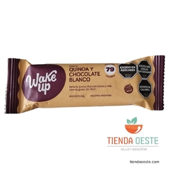 Barra de Quinoa y Chocolate Blanco x 20 grs - WAKE UP (X 20 UNIDADES) - Tienda Oeste Alimentos Naturales