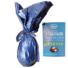 Huevo Decorado de Chocolate con Leche de Coco con Stevia sin Azucar agregada x 250 Grs (X 1 UNIDAD) en internet