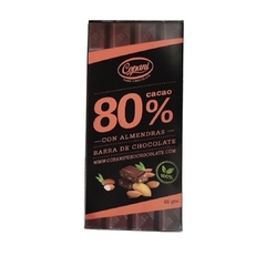 Barra Tableta de chocolate con almendras Copani cacao 80% x 63grs (X 6 UNIDADES) en internet