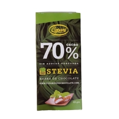 Barra Tableta de chocolate Copani cacao 70% sin azúcar con stevia x 63grs (X 6 UNIDADES) en internet