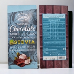 Barra Tableta de chocolate con Leche de coco Copani sin azúcar con stevia x 63grs (X 6 UNIDADES) - comprar online