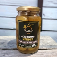 Aceitunas Con carozo verdes Grandes ¨N°00¨ El Portezuelo x 250 Grs (X 6 UNIDADES)