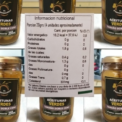 Aceitunas Con carozo verdes Grandes ¨N°00¨ El Portezuelo x 250 Grs (X 6 UNIDADES) en internet