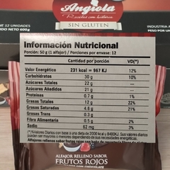 Alfajor de Mousse de Frutos Rojos Bañado con Chocolate x 50 grs ANGIOLA (x 12 unidades) en internet