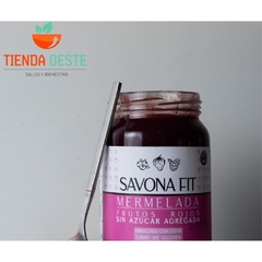 Mermelada de Frutos Rojos sin azucar Agregada endulzada con Stevia x 400grs SAVONA FIT ( X 3 UNIDADES) - Tienda Oeste Alimentos Naturales