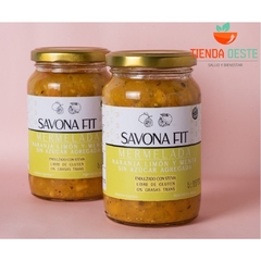 Mermelada de Naranja, Limon y Menta sin azucar Agregada endulzada con Stevia x 400grs SAVONA FIT ( X 3 UNIDADES) - comprar online