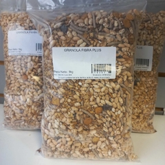 GRANOLA FIBRA PLUS X 1 Kg ( Avena, lino, sesamo integral, girasol, copos de maiz sin azucar, azúcar mascabo, miel, bastones de salvado all bran, maní, pasas de uva, arroz yamani inflado) - comprar online