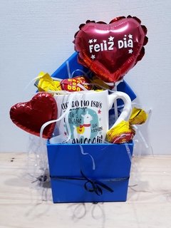 Caja Love Azul - Regalo Día de los Enamorados y Día de los Novios