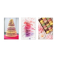 Kit 3 Placas Decorativas Macarrons Doces Doceria Casa Quarto Sala - 0008ktpl - comprar online