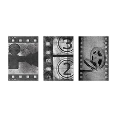 Kit 3 Placas Decorativas Cinema Cine Filme Casa Quarto Sala - 0010ktpl - comprar online