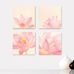 Kit 4 Placas Decorativas Flores Floral - 0016ktpl4