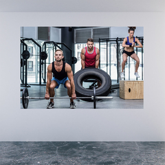 Adesivo de Parede Academia Fitness Musculação Ginástica Painel Sala - 0033pad - comprar online