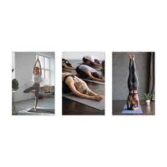 Kit 3 Placas Decorativas Estúdio de Yoga Yoga Sala - 0037ktpl - comprar online