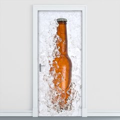 Adesivo Decorativo de Porta - Garrafa de Cerveja - 004cnpt